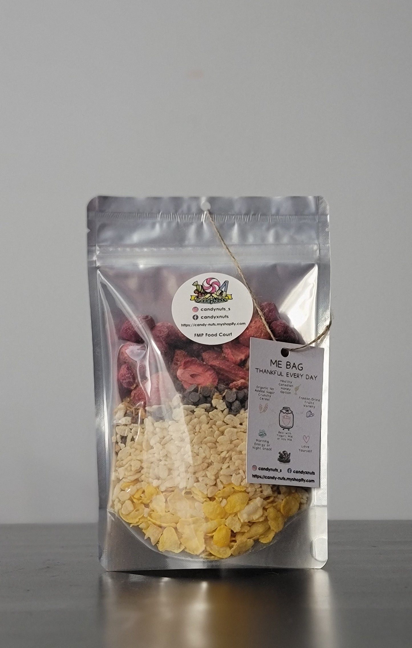 Me Bag No.2 Chocolate Drops - Organic No Added Sugar Cereal with Freeze Dried Fruits & Honey Packs