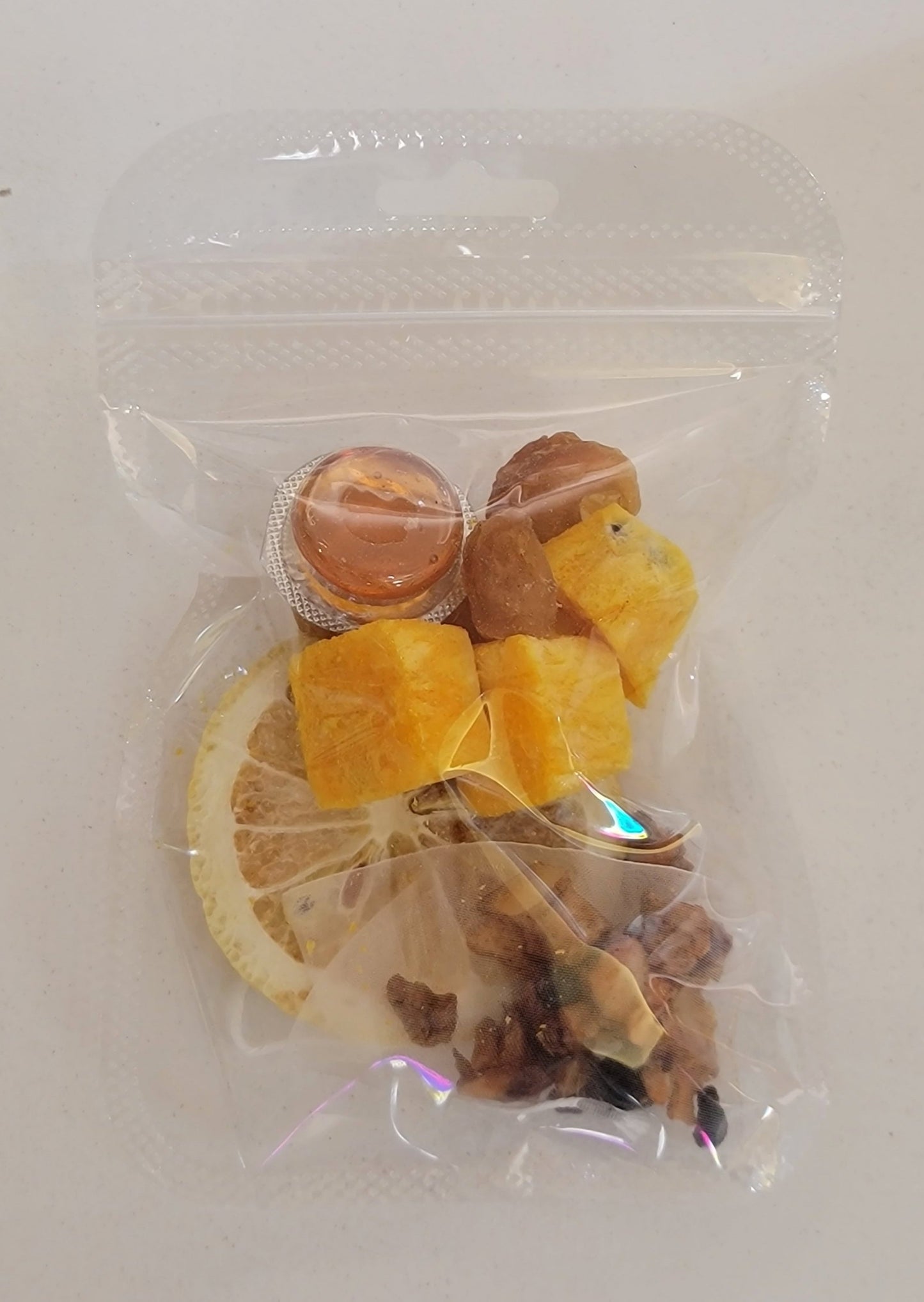 Caffeine Free Freeze Dried Passion Fruit Lemon Tea 天然檸檬百香果茶 with Canadian Honey Option - 4 Travel Packs
