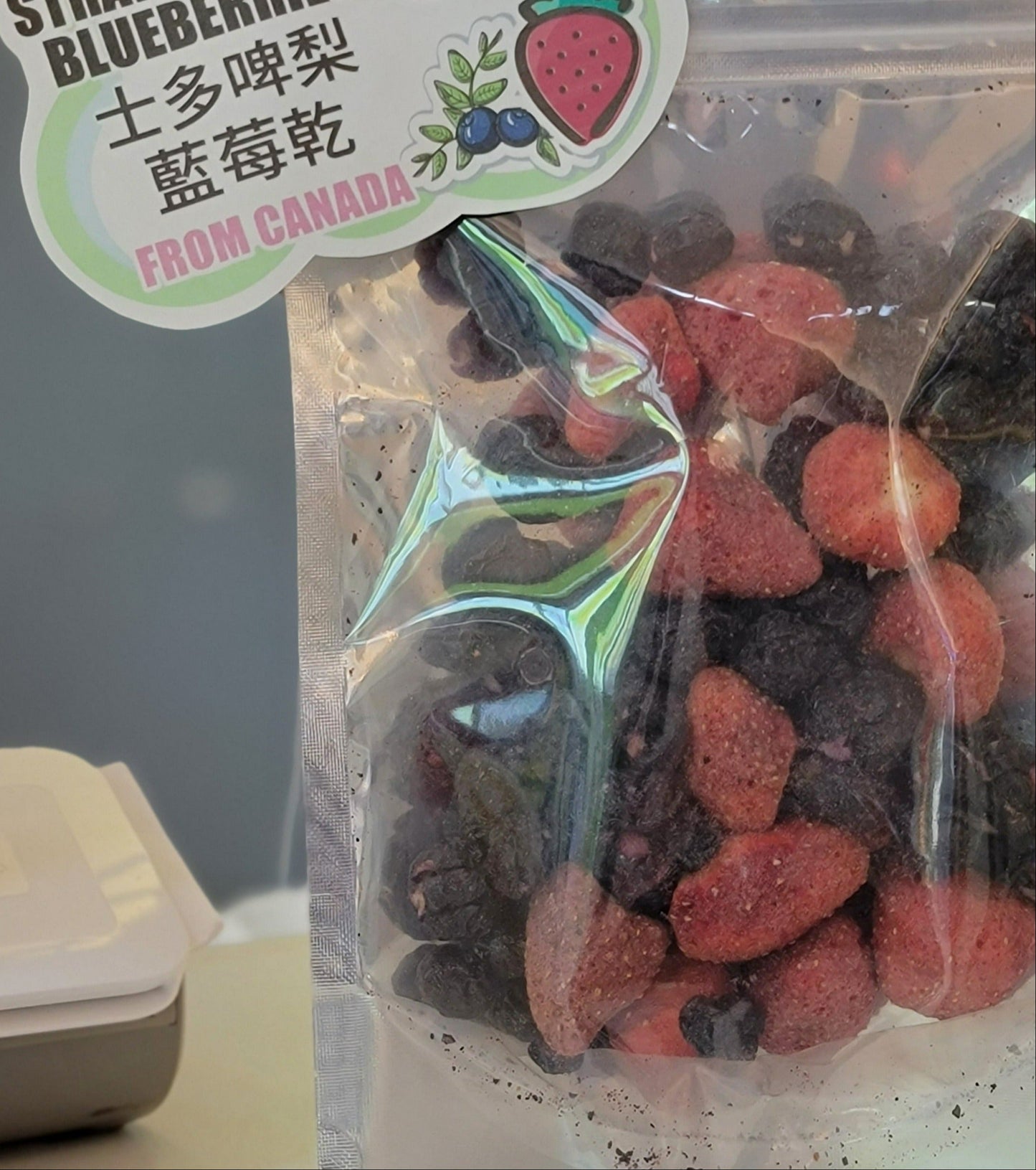 Freeze Dried Whole Strawberries (light cane sugar) & Premium Blueberries without added sugar