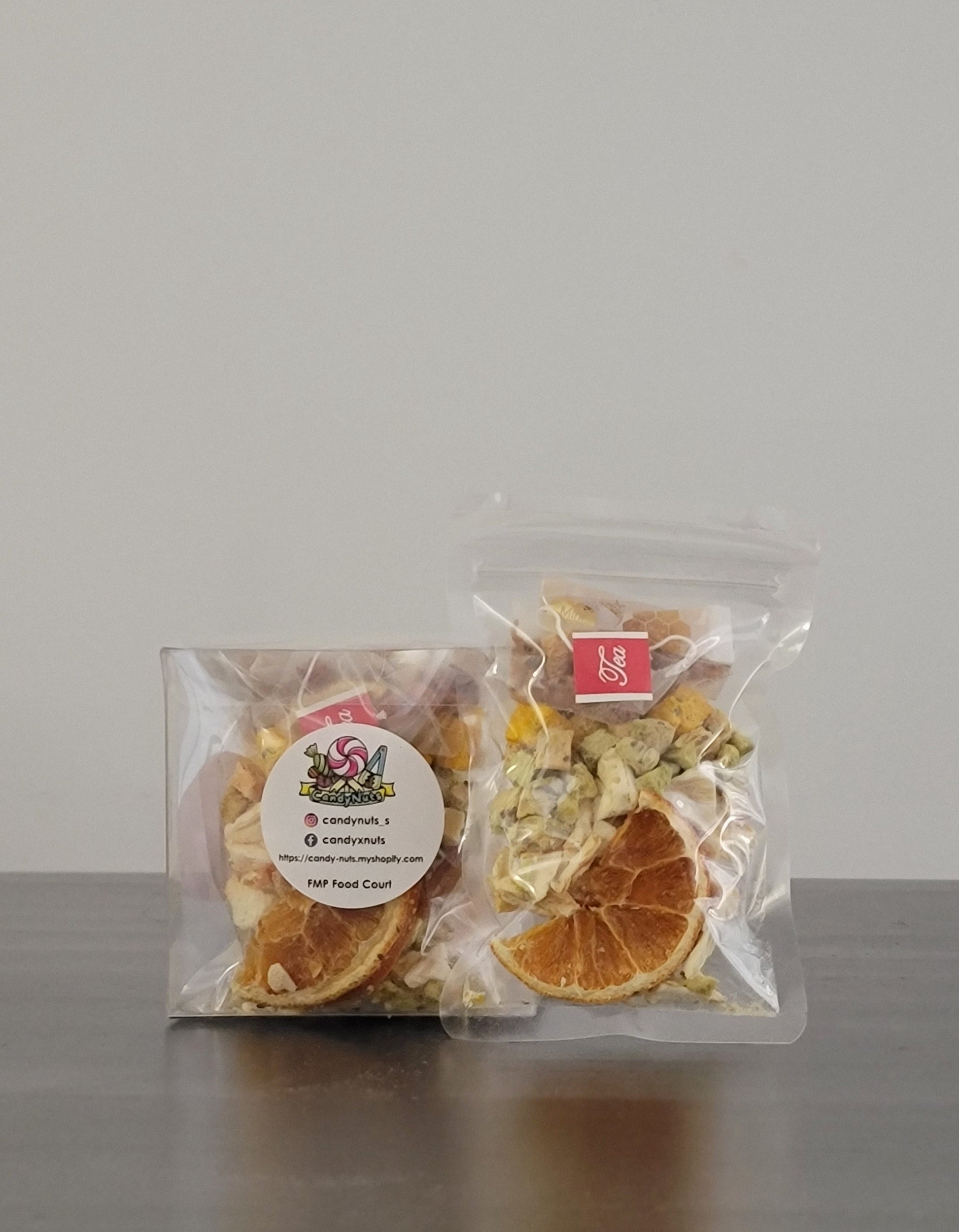 Caffeine Free Freeze Dried Kiwi Pineapple &amp; Orange Tea with Canadian Honey Option.