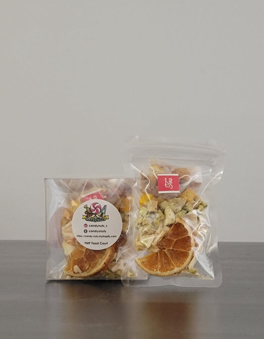 Caffeine Free Freeze Dried Kiwi Pineapple &amp; Orange Tea with Canadian Honey Option.