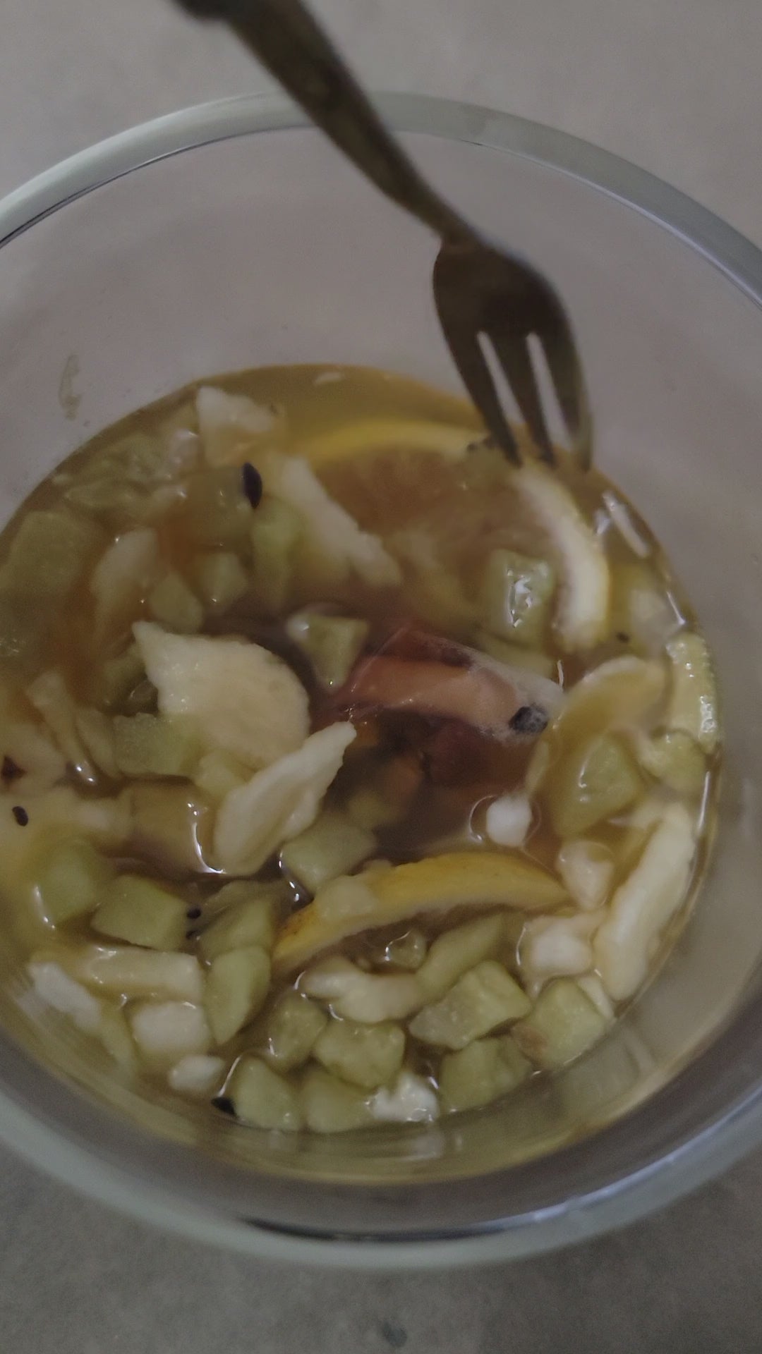 Caffeine Free Freeze Dried Kiwi Pineapple &amp; Orange Tea with Canadian Honey Option.